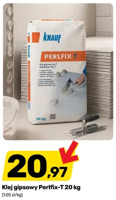 Klej gipsowy Knauf Perlfix T promocja w Bricomarche
