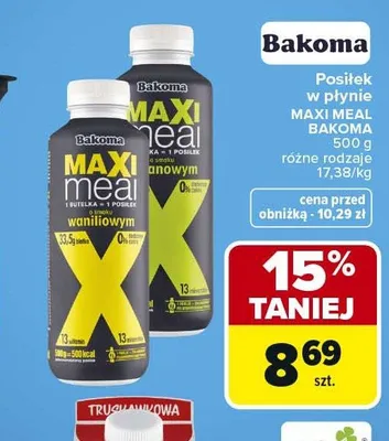Posiłek w płynie Maxi Meal Bakoma promocja w Carrefour