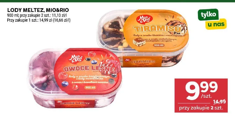 Lody Owoce Leśne Mio&Rio promocja w Stokrotka