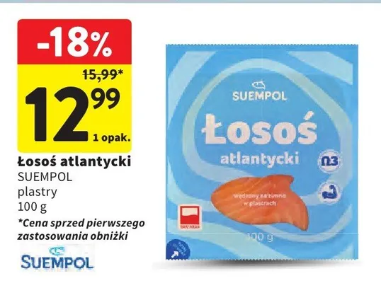 Łosoś atlantycki plastry promocja w Intermarche