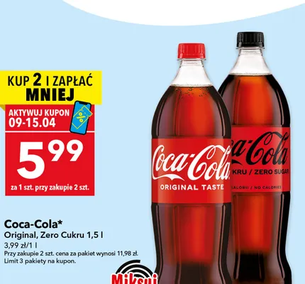 Napój gazowany Zero Cukru promocja w LEWIATAN