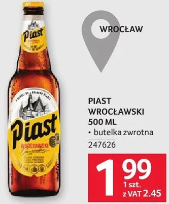 Piwo Piast Wrocławski 500 ml promocja w Selgros