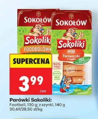 Parówki Sokoliki z szynki Sokołów promocja w Biedronka