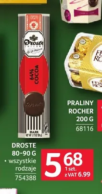 Pastylki czekoladowe Droste promocja w Selgros