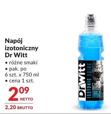 Napój izotoniczny Dr Witt różne smaki promocja w Makro