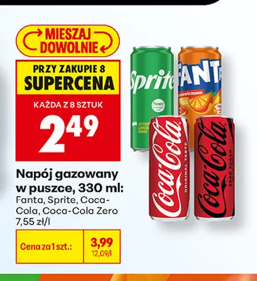 Napój gazowany w puszce Coca-Cola promocja w Biedronka
