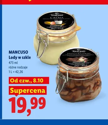 Lody w szkle Mancuso Crema promocja w Lidl