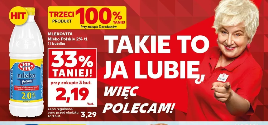 Mleko Polskie 2% tł. Mlekovita promocja w Kaufland