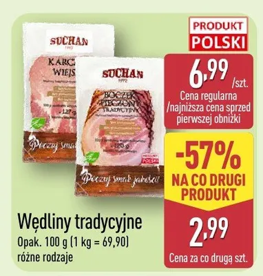 Wędliny tradycyjne różne rodzaje promocja w Aldi