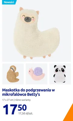 Maskotka do podgrzewania w mikrofalówce Betty's 17x27 cm promocja w Action