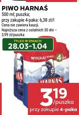 Piwo harnaś promocja w Stokrotka