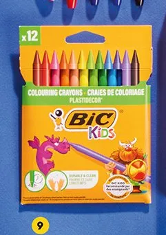 Kredki świecowe BIC Kids Plastidecor 12-pak promocja w Biedronka