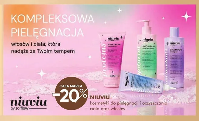 Kosmetyki do pielęgnacji i oczyszczania ciała oraz włosów NIUVIU promocja w Super-Pharm