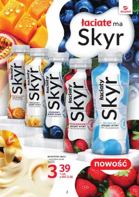 Skyr pitny waniliowy Łaciate promocja w Selgros