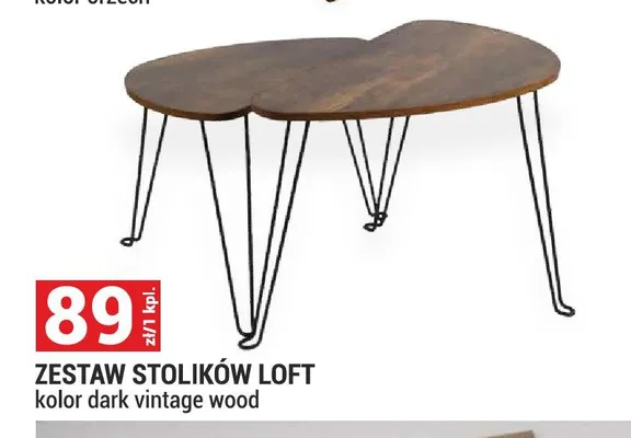 Zestaw stolików Loft promocja w Merkury Market