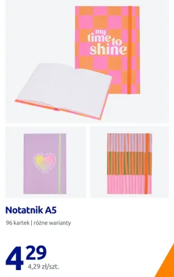 Notatnik A5 96 kartek promocja w Action