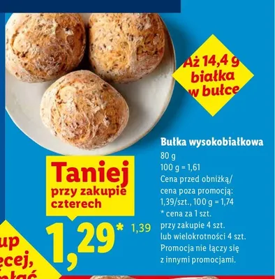 Bułka wysokobiałkowa promocja w Lidl
