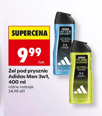 Żel pod prysznic Adidas Men After Sport 3w1 promocja w Biedronka