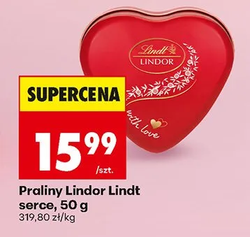 Czekolada Praliny Lindor serce promocja w Biedronka