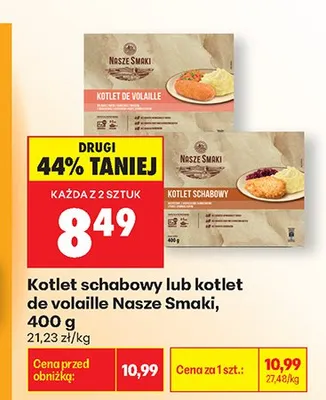 Kotlet schabowy lub kotlet de volaille Nasze Smaki promocja w Biedronka