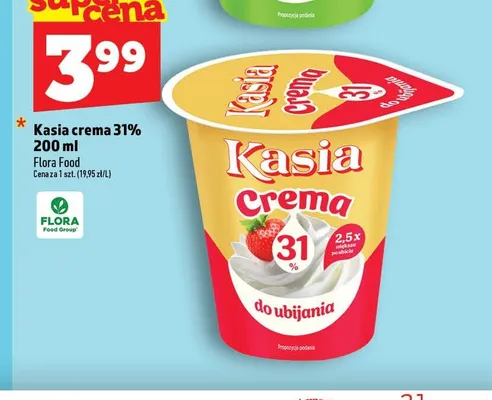 Kasia Crema 31% do ubijania Flora Food promocja w TOPAZ