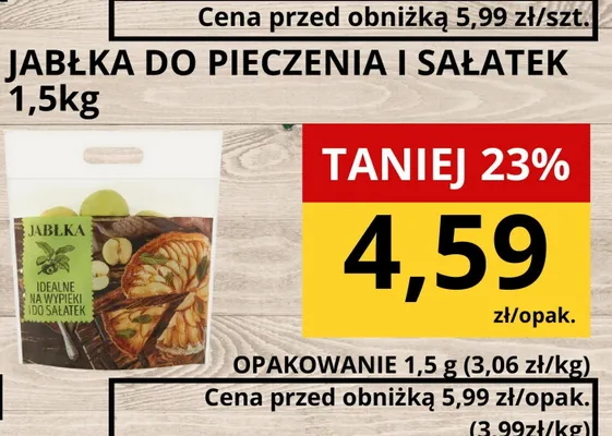 Jabłka do pieczenia i sałatek promocja w Supeco
