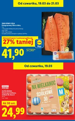 Jaja świeże jaja ściółkowe, wielkość M, klasa A promocja w Lidl