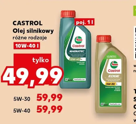 Olej silnikowy 10W-40 Castrol promocja w Kaufland