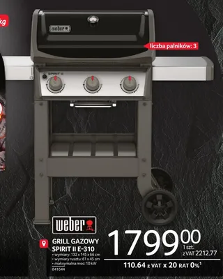 Grill gazowy Weber Spirit II E-310 promocja w Selgros