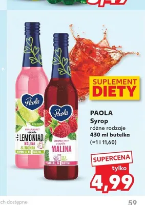 Syrop Paola Lemoniada Malina & Limonka promocja w Kaufland