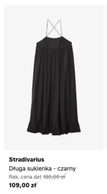 Długa sukienka Stradivarius czarny promocja w Lounge by Zalando
