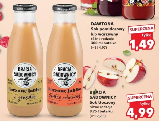 Sok tłoczony różne rodzaje promocja w Kaufland