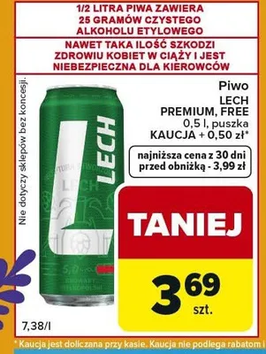 Piwo premium free promocja w Carrefour Express