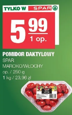 Pomidor daktylowy spar maroko/włochy promocja w SPAR
