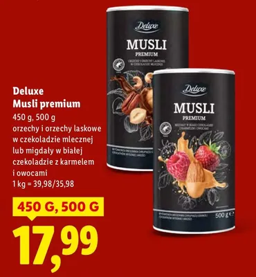 Musli z orzechami laskowymi w czekoladzie mlecznej promocja w Lidl