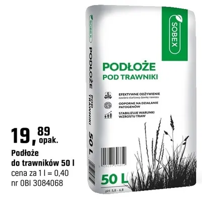 Podłoże pod trawniki 50l promocja w OBI