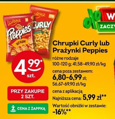 Prażynki Peppies promocja w Żabka