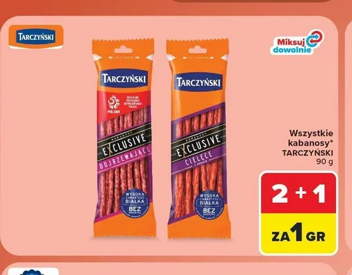Kabanosy Exclusive Dojrzewające Tarczyński promocja w Carrefour Market