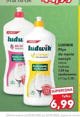 Płyn do mycia naczyń Ludwik Malinowy promocja w Kaufland