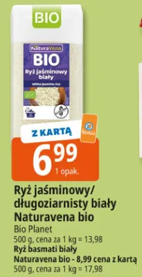 Ryż jaśminowy/długoziarnisty biały Naturavena bio promocja w Leclerc