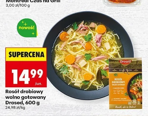 Rosół drobiowy wolno gotowany Drosed promocja w Biedronka