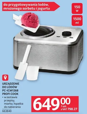 Urządzenie do lodów PC-ICM1268 Profi Cook 663840 promocja w Selgros