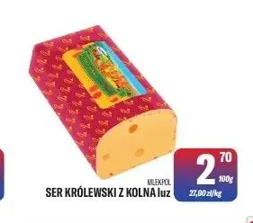 Ser Królewski z Kolna luz Mlekpol promocja w Tomi Markt