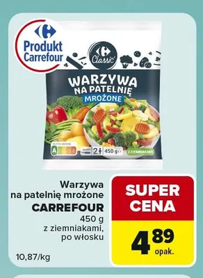 Warzywa na patelnię mrożone z ziemniakami Carrefour promocja w Carrefour Express