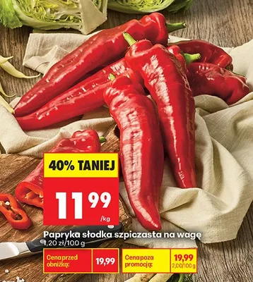 Papryka słodka spiczasta promocja w Biedronka