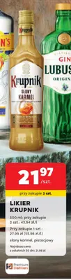 Likier Krupnik słony karmel promocja w Stokrotka