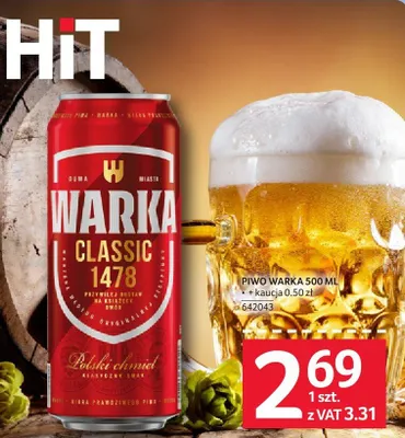 Piwo Warka Classic promocja w Selgros