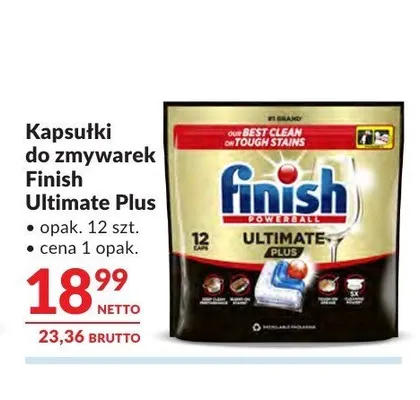 Kapsułki do zmywarek Finish Ultimate Plus promocja w Makro