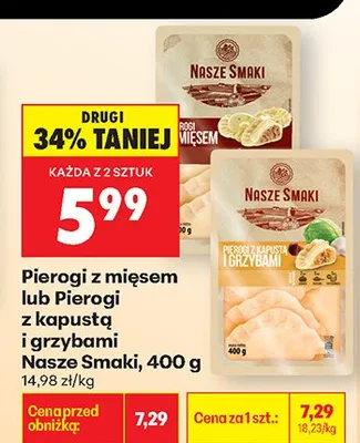 Pierogi z kapustą i grzybami promocja w Biedronka
