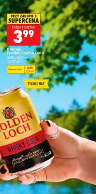 Koktajl Golden Loch & Cola promocja w Biedronka